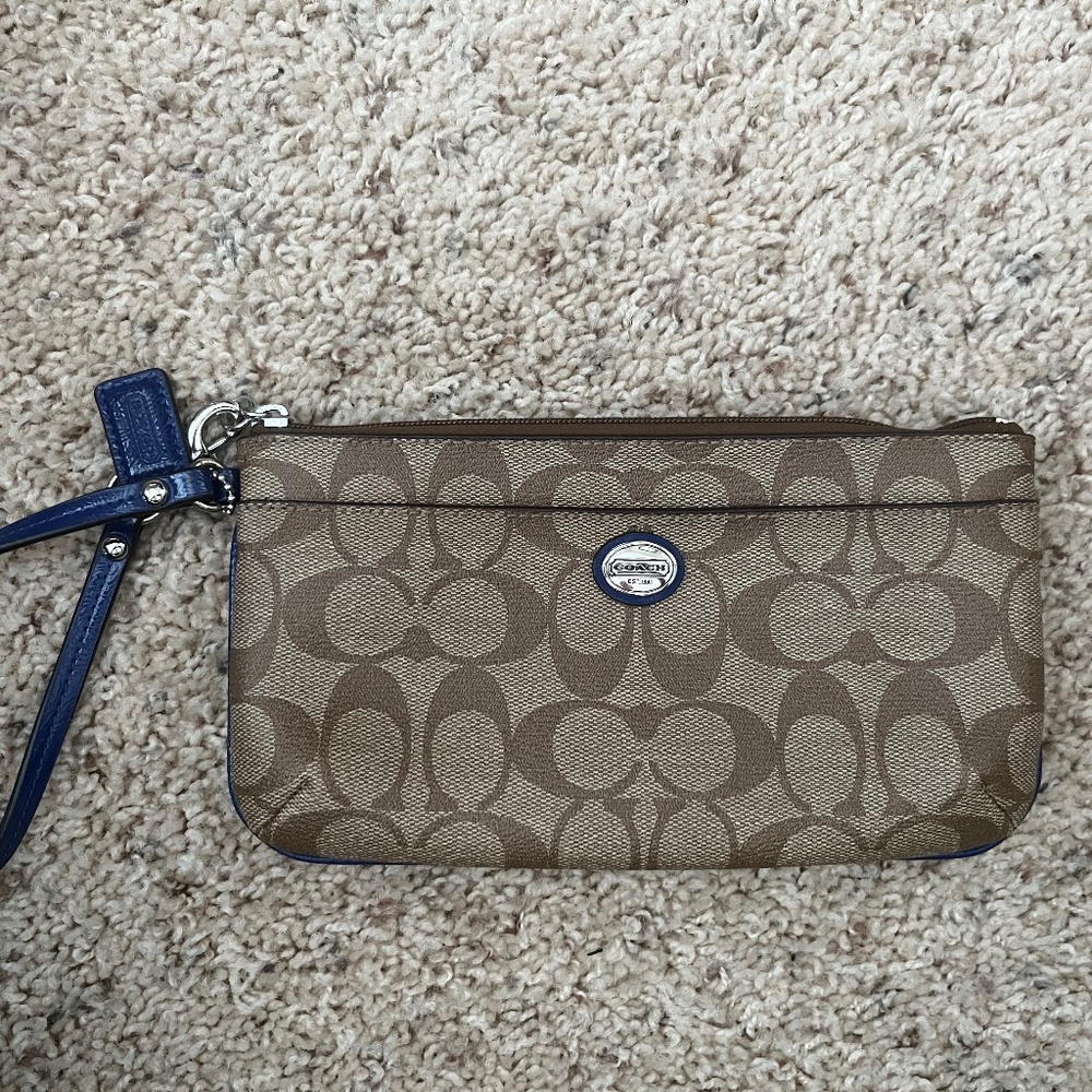 Coach Brown Wristlet